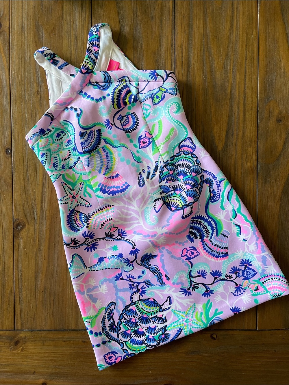 Lilly Pulitzer Girls Pink Multicolor Shell Print Dress